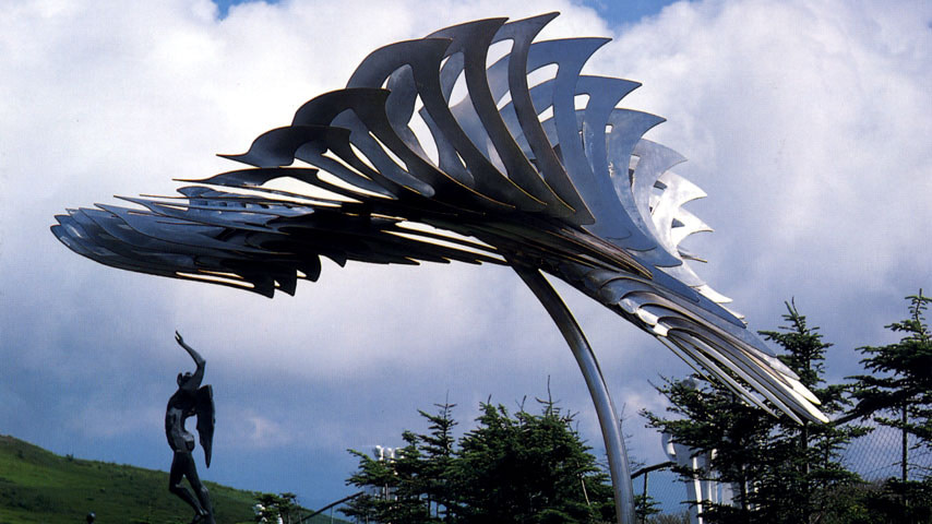 Kakadu Flight, 1989, stainless steel