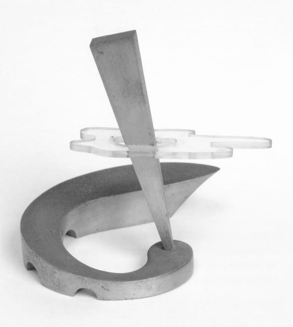 First sculpture, 1947, aluminium and perspex. Image © Effy Alexakis 2002.