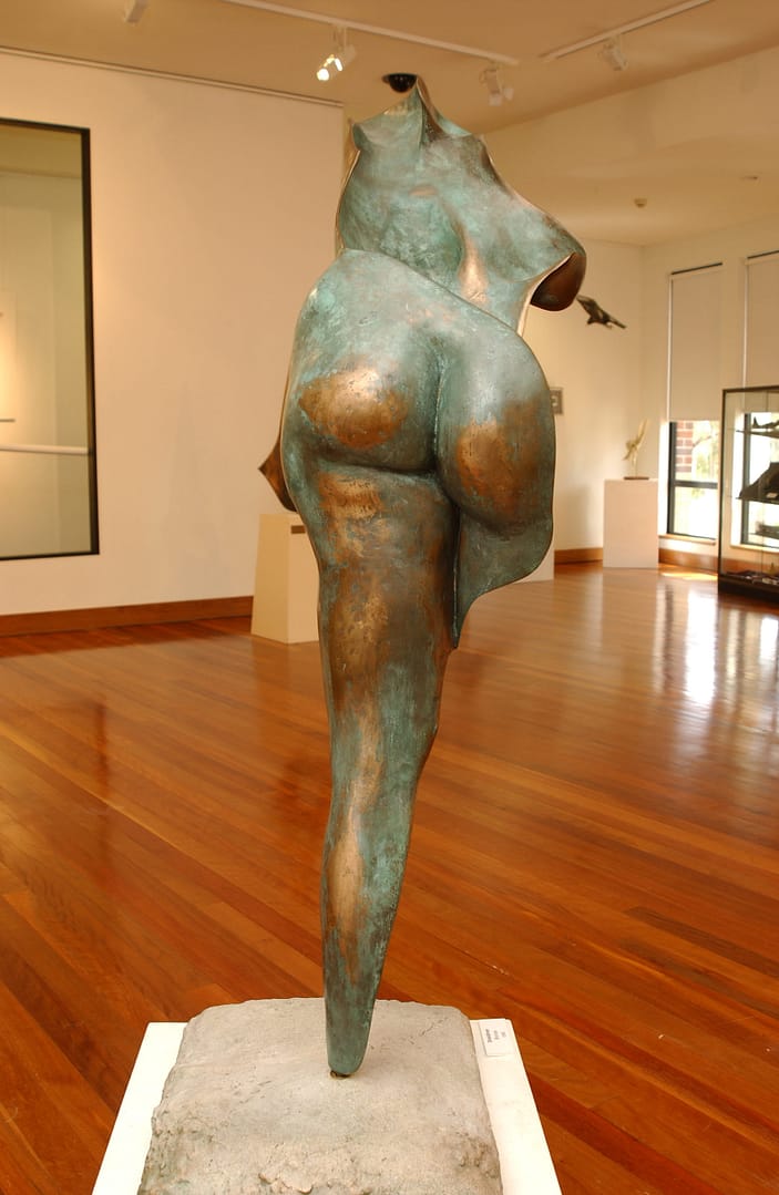 Shell Diver, 1996, bronze